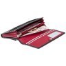 Великий жіночий шкіряний гаманець чорного кольору з червоним рядком Visconti 68817 - 6