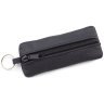 Чорна маленька ключниця із фактурної шкіри на блискавці ST Leather 70818 - 1