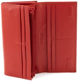 Красный женский кошелек с большой наружной монетницей ST Leather 90818