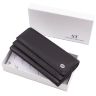 Шкіряний чорний гаманець з відділенням для карт ST Leather (16811) - 7