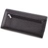 Шкіряний чорний гаманець з відділенням для карт ST Leather (16811) - 4