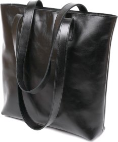 Классическая женская сумка-шоппер из натуральной кожи с длинными ручками Shvigel (16365)
