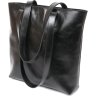 Классическая женская сумка-шоппер из натуральной кожи с длинными ручками Shvigel (16365) - 1
