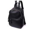 Чорний жіночий рюкзак-сумка середнього розміру з натуральної шкіри Vintage 2422567 - 1