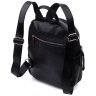 Черный женский рюкзак-сумка среднего размера из натуральной кожи Vintage 2422567 - 2