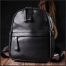 Чорний жіночий рюкзак-сумка середнього розміру з натуральної шкіри Vintage 2422567 - 6