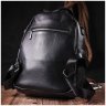 Черный женский рюкзак-сумка среднего размера из натуральной кожи Vintage 2422567 - 7