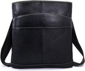 Матова чоловіча сумка планшет чорного кольору VINTAGE STYLE (14729)