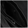 Солідна чоловіча сумка-планшет із фактурної шкіри чорного кольору з клапаном Keizer 71518 - 5
