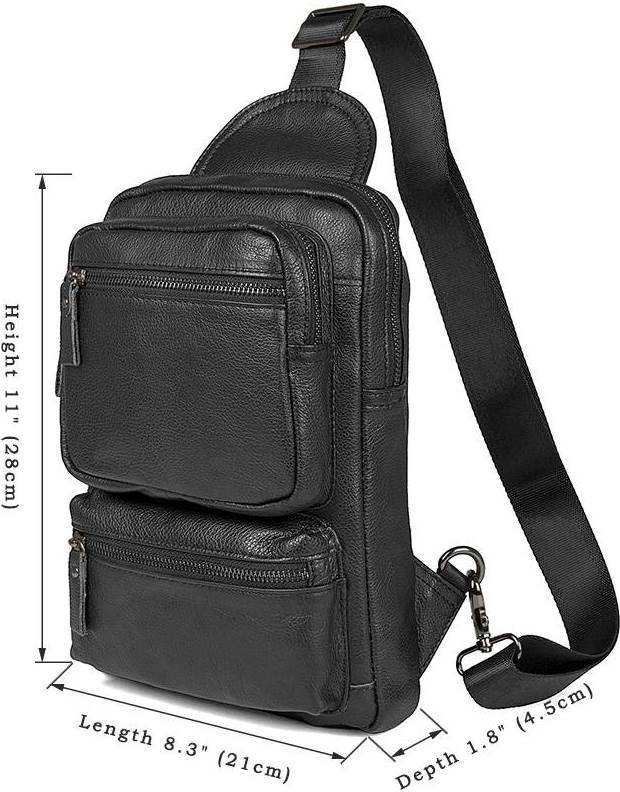 Шкіряна сумка рюкзак з однією лямкою VINTAGE STYLE (14549)