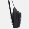 Текстильний чоловічий рюкзак-слінг середнього розміру в чорному кольорі Monsen 71618 - 4