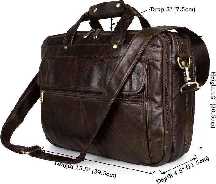 Большая деловая сумка под ноутбук и бумаги формата А4 VINTAGE STYLE (14247)