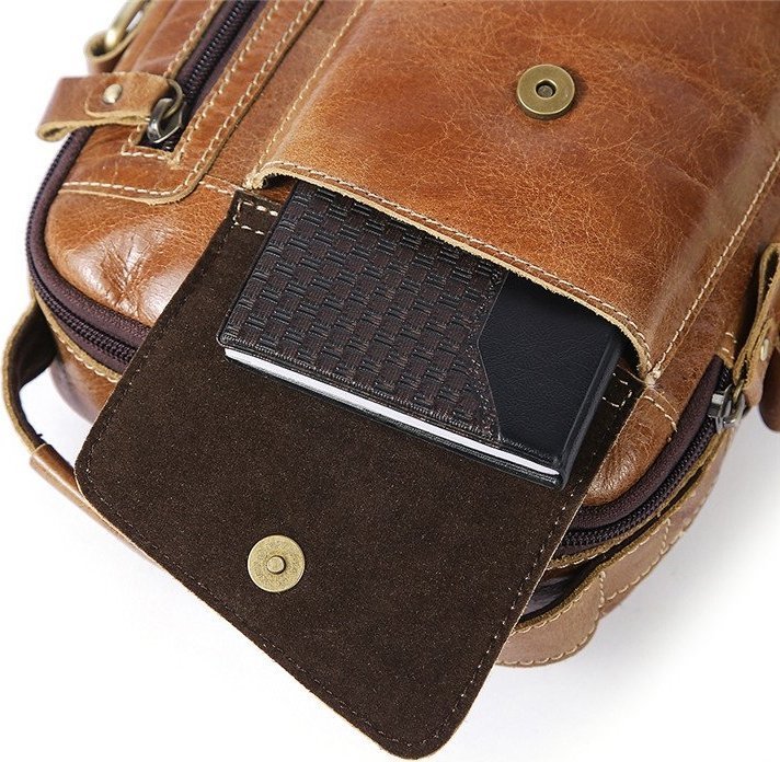 Вінтажна невелика сумка планшет з натуральної шкіри VINTAGE STYLE (14766)