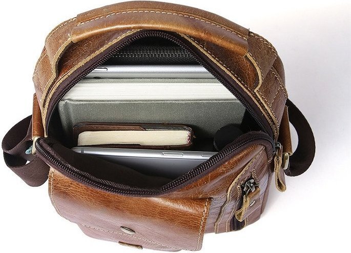 Вінтажна невелика сумка планшет з натуральної шкіри VINTAGE STYLE (14766)