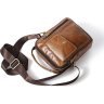 Винтажная небольшая сумка планшет из натуральной кожи VINTAGE STYLE (14766) - 6