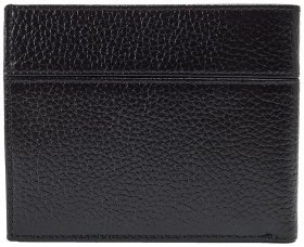 Якісне чоловіче портмоне із натуральної зернистої шкіри Desisan 81818 чорного кольору