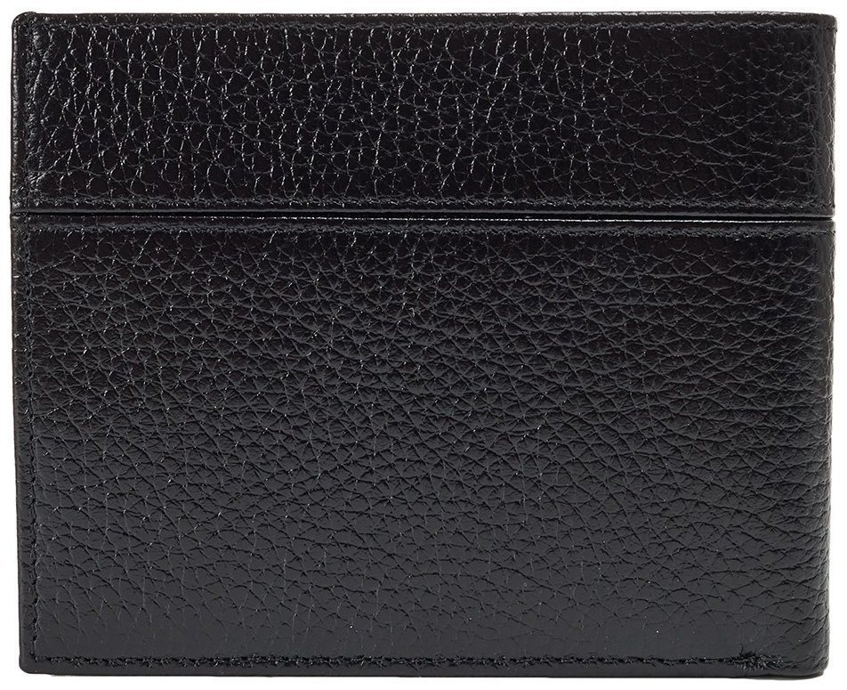 Якісне чоловіче портмоне із натуральної зернистої шкіри Desisan 81818 чорного кольору modnotak фото №2
