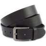 Довгий батал чоловічий шкіряний ремінь із італійської шкіри до 150 см Gherardini 40833 (чорний) modnotak фото - 1