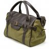 Дорожная комбинированная сумка из текстиля и кожи в зеленом цвете TARWA (19937) - 1