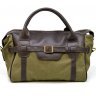 Дорожная комбинированная сумка из текстиля и кожи в зеленом цвете TARWA (19937) - 2