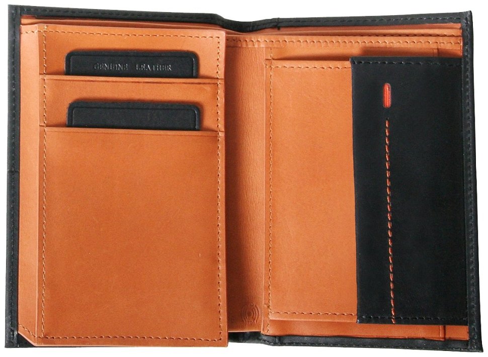 Шкіряний гаманець із захистом RFID Beverly Hills із натуральної шкіри Vip Collection 102518 (чорний) фото №3 Шкіряний гаманець із захистом RFID Beverly Hills із натуральної шкіри Vip Collection 102518 (чорний) modnotak фото №3