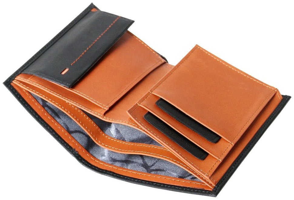 Шкіряний гаманець із захистом RFID Beverly Hills із натуральної шкіри Vip Collection 102518 (чорний) фото №7 Шкіряний гаманець із захистом RFID Beverly Hills із натуральної шкіри Vip Collection 102518 (чорний) modnotak фото №7