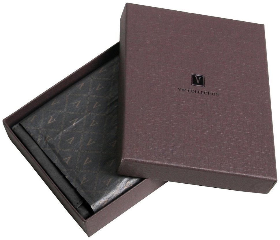 Шкіряний гаманець із захистом RFID Beverly Hills із натуральної шкіри Vip Collection 102518 (чорний) фото №8 Шкіряний гаманець із захистом RFID Beverly Hills із натуральної шкіри Vip Collection 102518 (чорний) modnotak фото №8