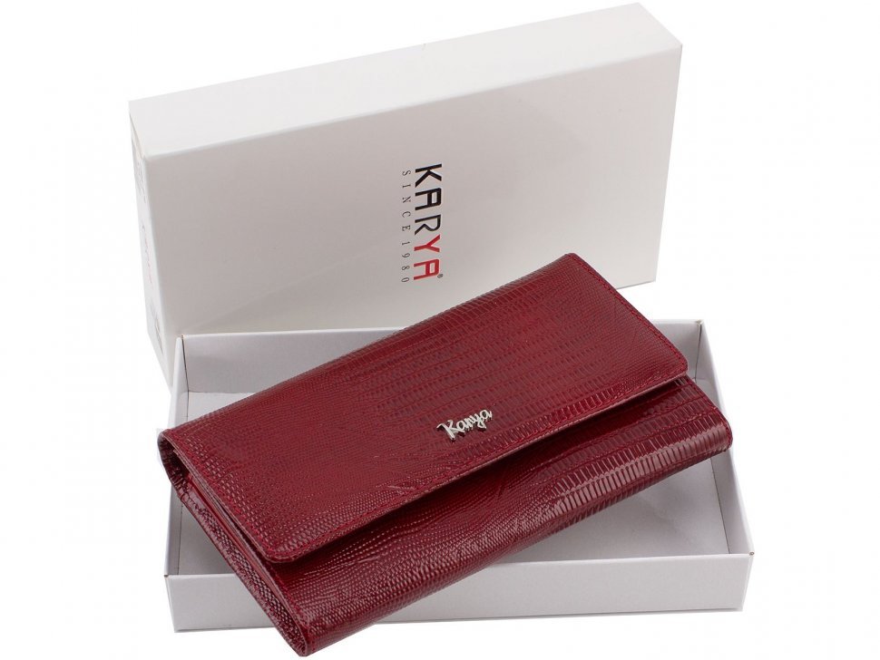 Гарний жіночий гаманець червоного кольору KARYA (1088-075)