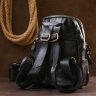 Невеликий шкіряний жіночий рюкзак чорного кольору Vintage (2420676) - 7