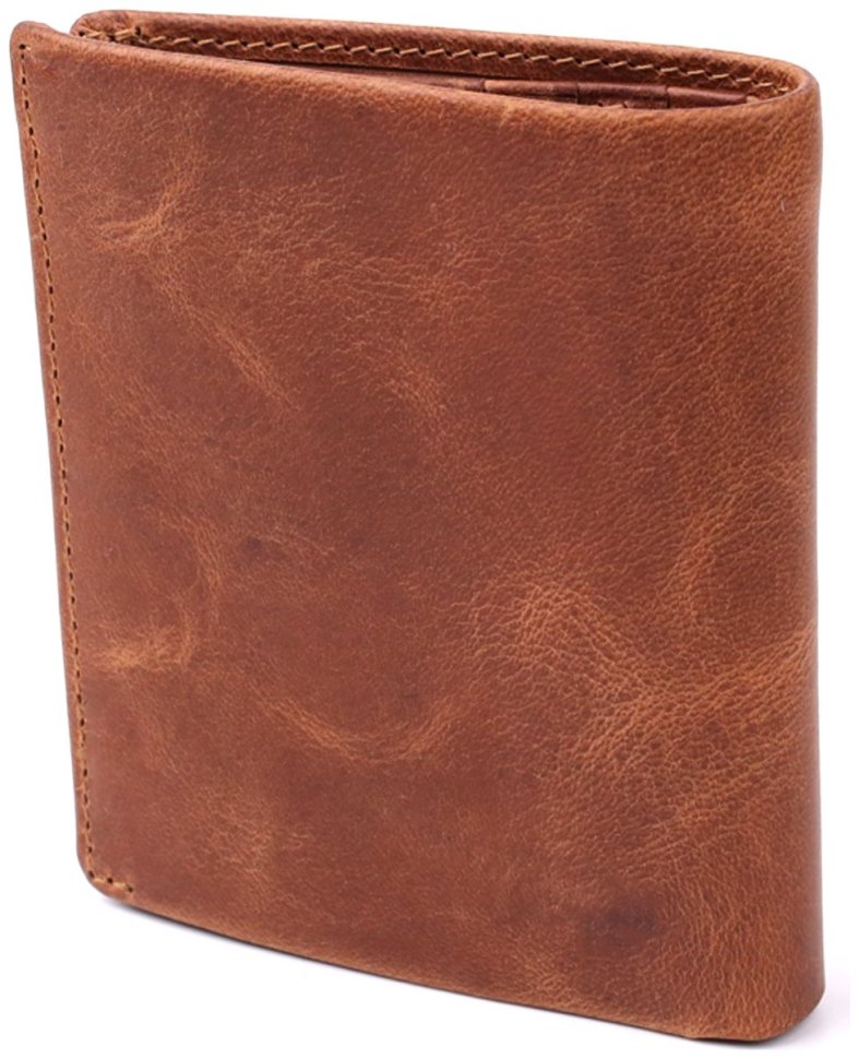 Кожаное портмоне из натуральной винтажной кожи в светло-коричневом цвете Tony Perotti Италия 103318 modnotak фото №2