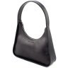 Чорна жіноча сумка-багет з однією лямкою з натуральної італійської шкіри Grande Pelle 73818 - 1
