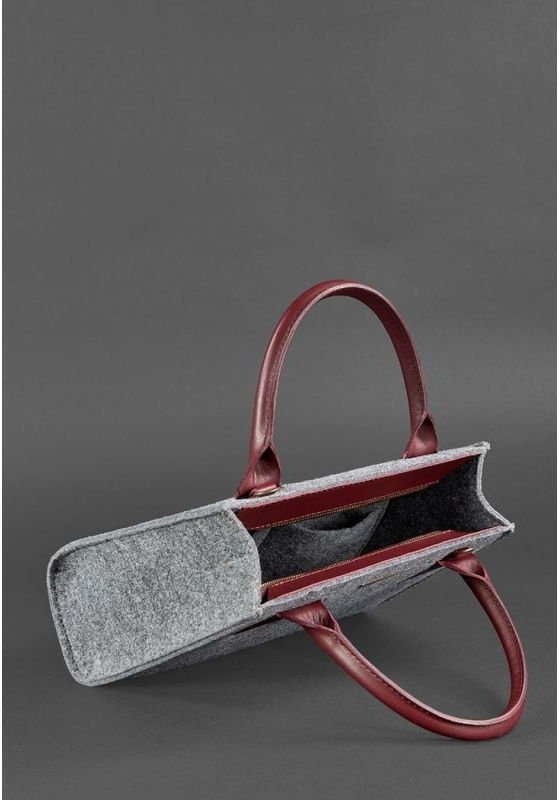 Фетровая сумка-кроссбоди с кожаными вставками BlankNote Blackwood (12742)