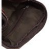 Мужская недорогая кожаная сумка коричневого цвета через плечо Leather Collection (32253918) - 8