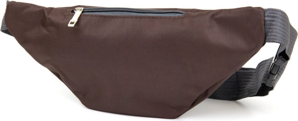 Текстильна чоловіча поясна сумка коричневого кольору Vintage (20501)