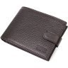 Солидное мужское портмоне среднего размера из фактурной кожи коричневого цвета BOND (2422001) - 1