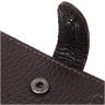 Солідне чоловіче портмоне середнього розміру із фактурної шкіри коричневого кольору BOND (2422001) - 3