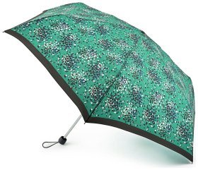 Зонт женский Fulton L902-038857 Superslim-2 Emerald Hearts (Круглый купол, Зеленый с принтом сердечек) 94218