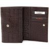 Коричневий гаманець з натуральної шкіри з тисненням Tony Bellucci (10755) - 2
