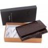 Коричневий гаманець з натуральної шкіри з тисненням Tony Bellucci (10755) - 8
