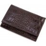 Коричневий гаманець з натуральної шкіри з тисненням Tony Bellucci (10755) - 3