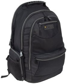 Городской текстильный мужской рюкзак до 30 литров JCB BP71 черно-серого цвета 94518