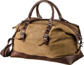 Універсальна дорожня сумка з текстилю пісочного кольору Vintage (20172)