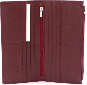 Бордовый женский купюрник из мягкой кожи на магнитах ST Leather (19094)