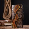 Женский разноцветный купюрник из натуральной фактурной кожи под змею KARYA (2421004) - 7