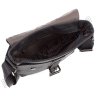 Чорна наплічна сумка з зернистою шкіри Leather Collection (11550) - 8