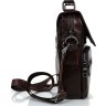 Середня чоловіча сумка-барсетка з натуральної шкіри коричневого кольору Tiding Bag (21222) - 4