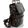 Середня чоловіча сумка-барсетка з натуральної шкіри коричневого кольору Tiding Bag (21222) - 5
