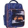 Синий школьный рюкзак из текстиля с принтом автомобиля на два отделения Bagland 55518 - 1