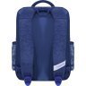 Синій шкільний рюкзак з текстилю з принтом автомобіля на два відділення Bagland 55518 - 3