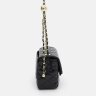 Женская кожаная стеганая сумка-кроссбоди черного цвета Keizer (56018) - 4